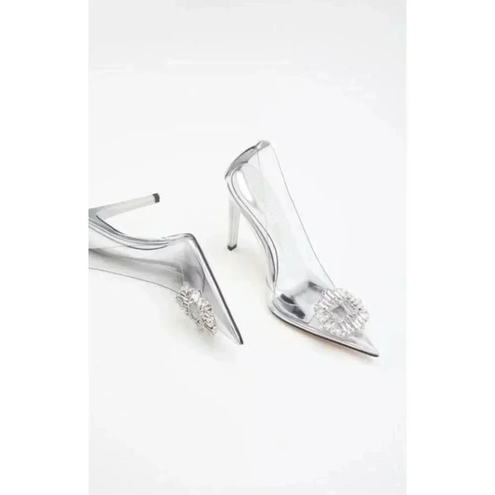 NIB NEW Good American Cinder-F*cking-Rella Pumps SZ 9